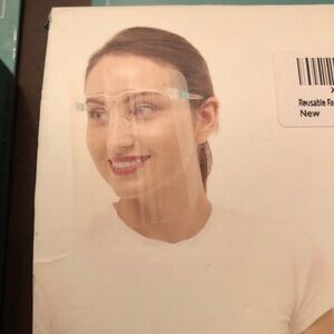 Plastic Face Sheilds. (3 in box)(2 boxes)NEW.